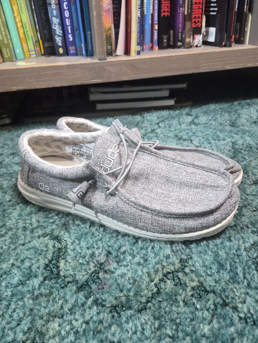 Hey Dude Men's Wally Linen Shoes Iron Size 10 - Picture 6 of 14